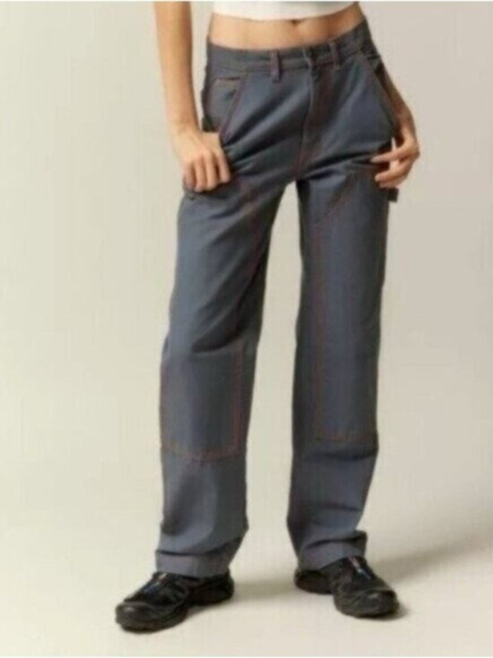 New Urban Outfitters Cargo 90’s Jeans Baggy Boho Canvas High Rise Grunge